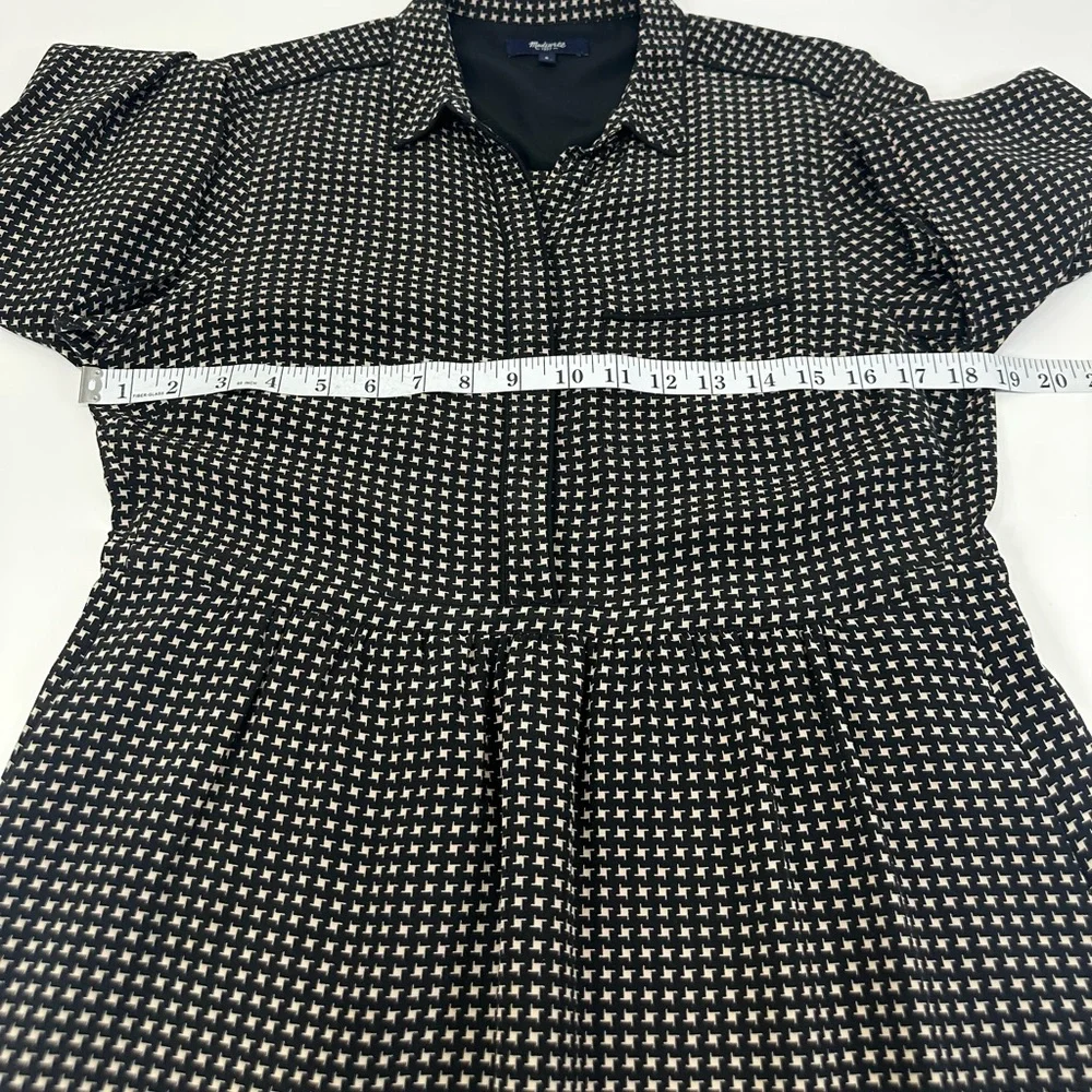 Madewell Black and White Long Sleeve Dress - Picture 5 of 5